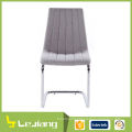 Free Sample Big Gray Malaysia Armrst Light Beige Chromed Leg Fabric Dining Chair With Fabric Ca117 Chaise Lounge Chair Dining